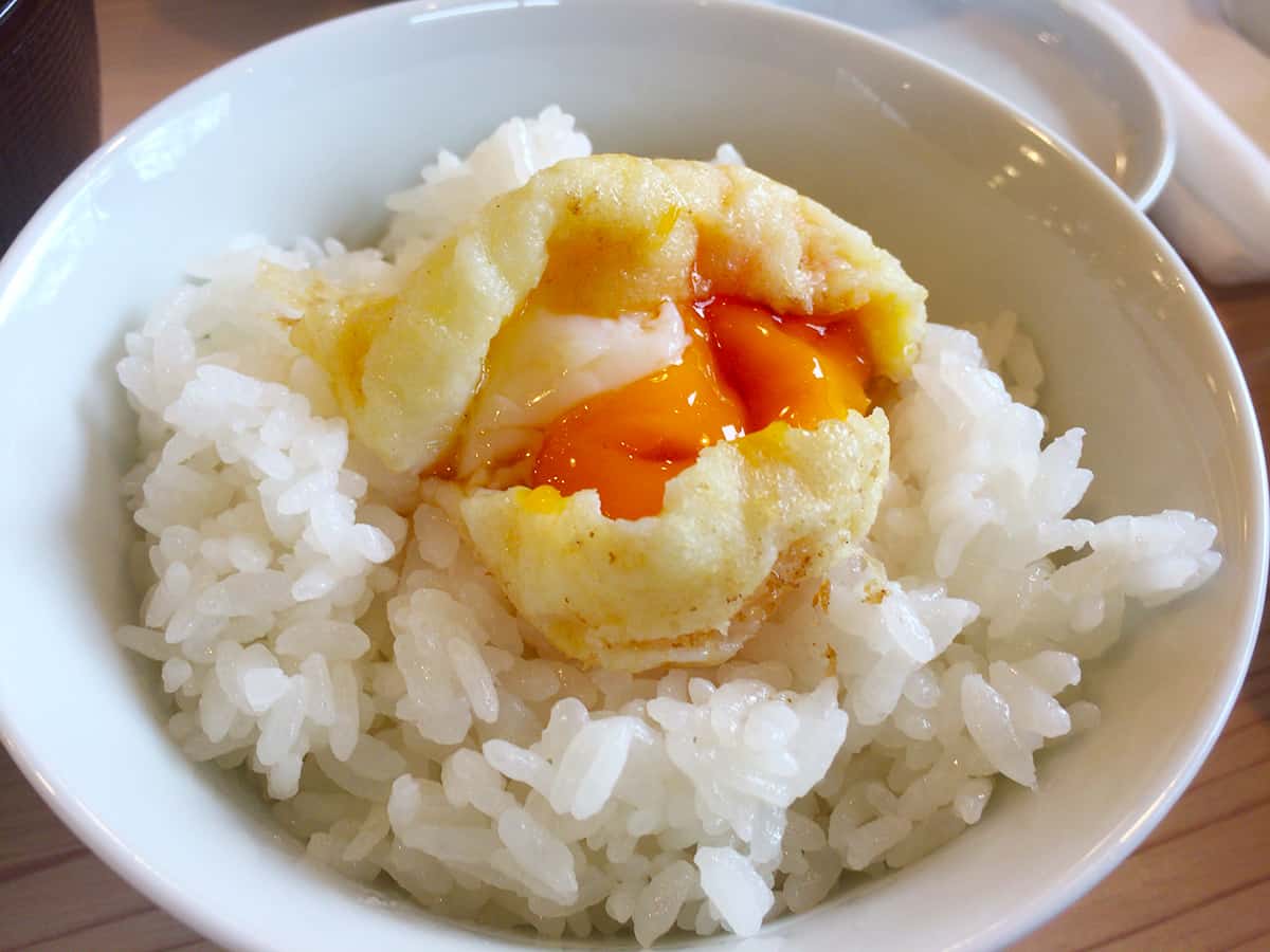 東京 東大和市 天ぷら さき亭|卵かけご飯