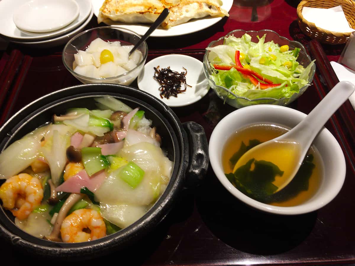 東京 神田神保町 SANKOUEN CHINA CAFE & DINING 海老と野菜の塩あんかけ御飯