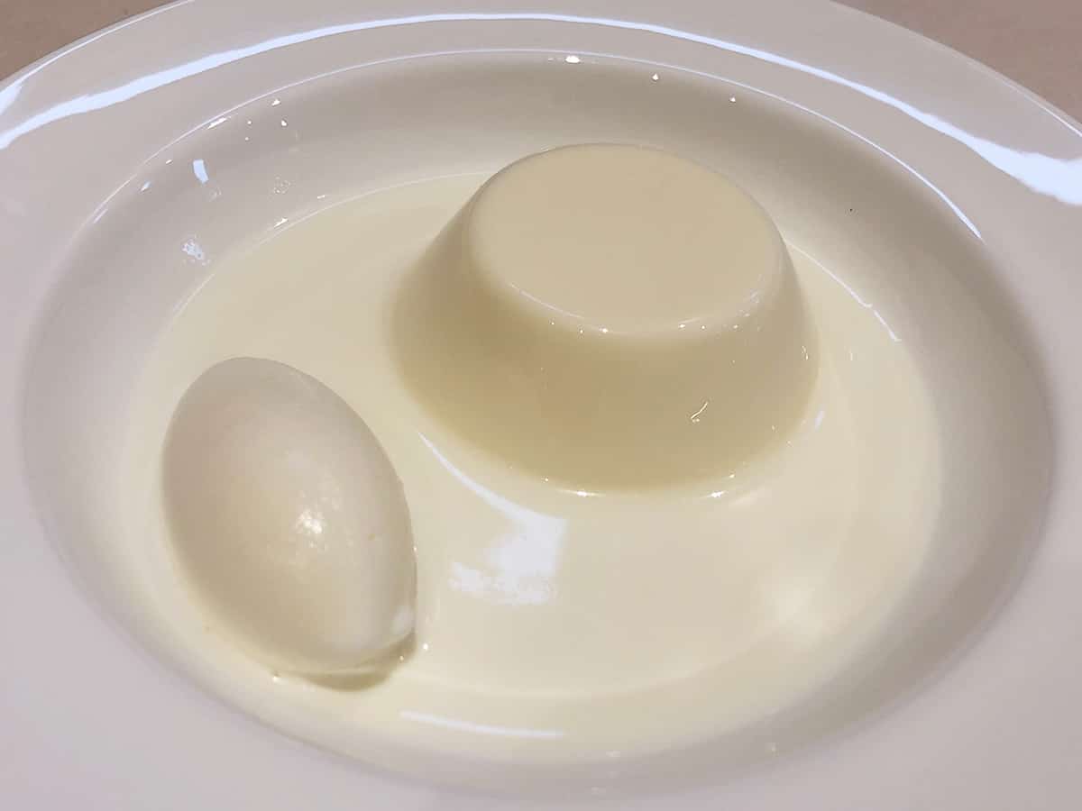 北海道 札幌 レストラン コートドール|ココナッツのブランマンジェ牛乳のシャーベット添え