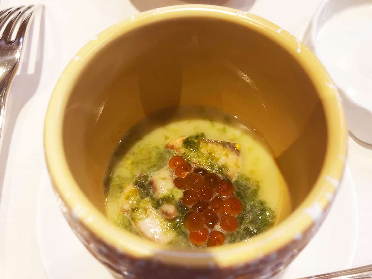 北海道 札幌 レストラン コートドール|鮭とイクラの茶碗蒸し