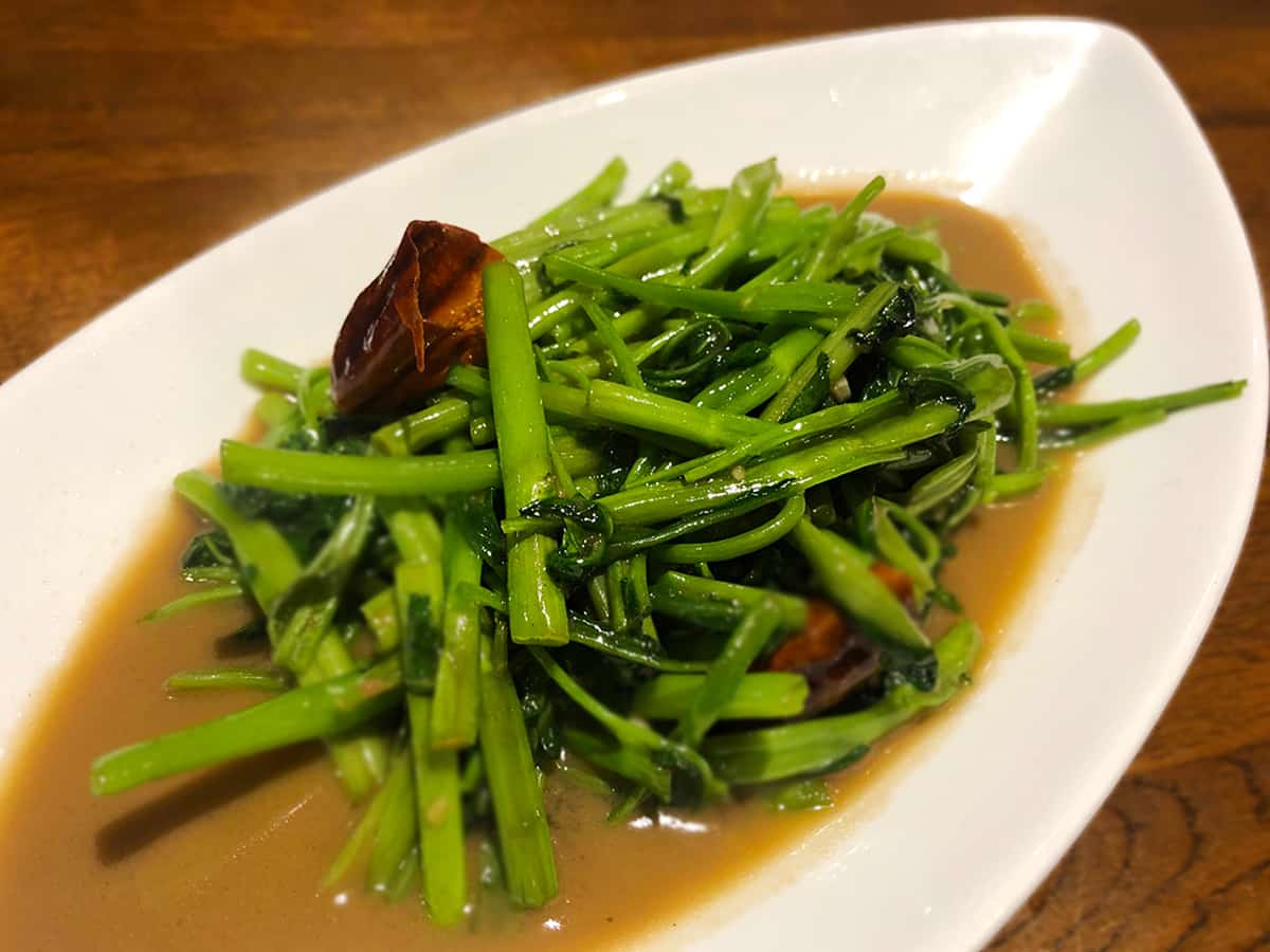 東京 小石川 中国料理 豊栄|空芯菜の炒め