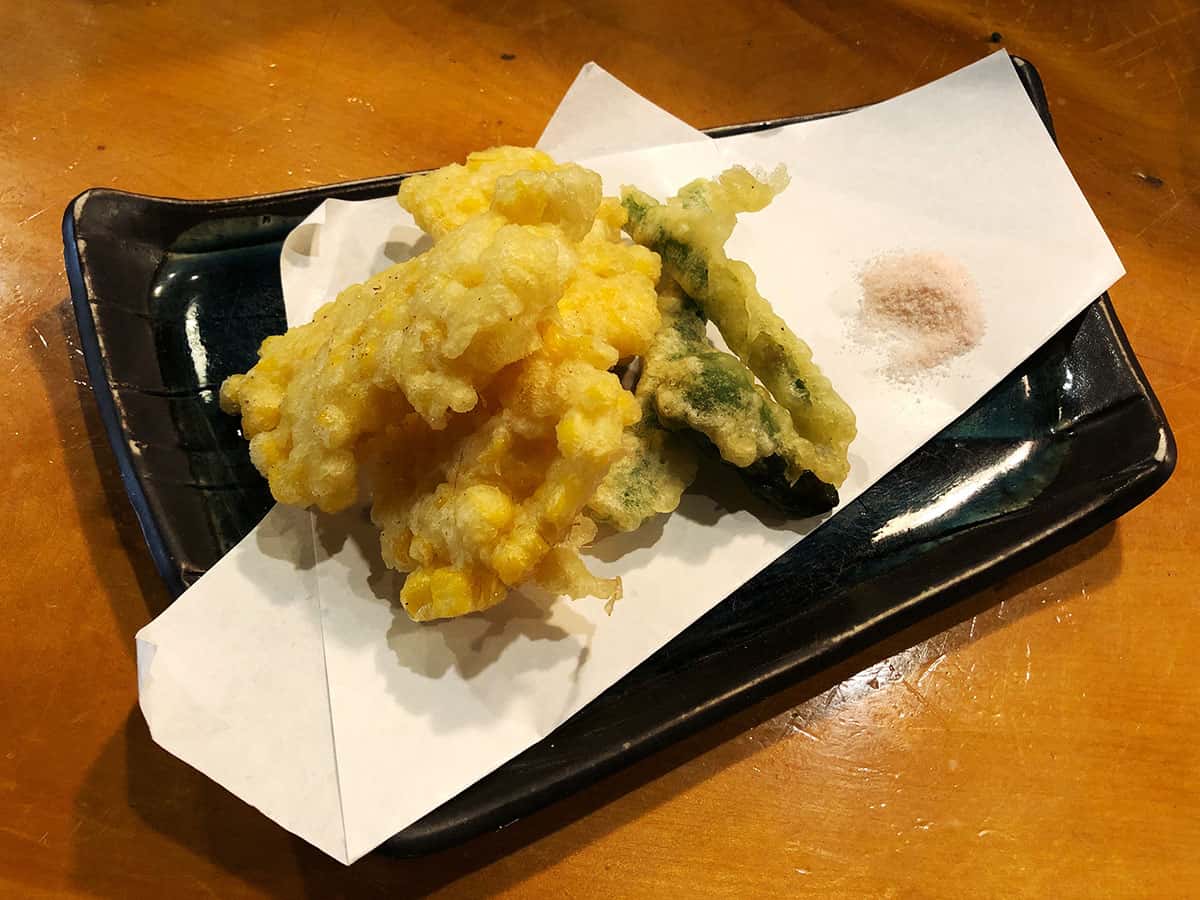 もろこし天ぷら|福島 郡山 あぶりや食堂