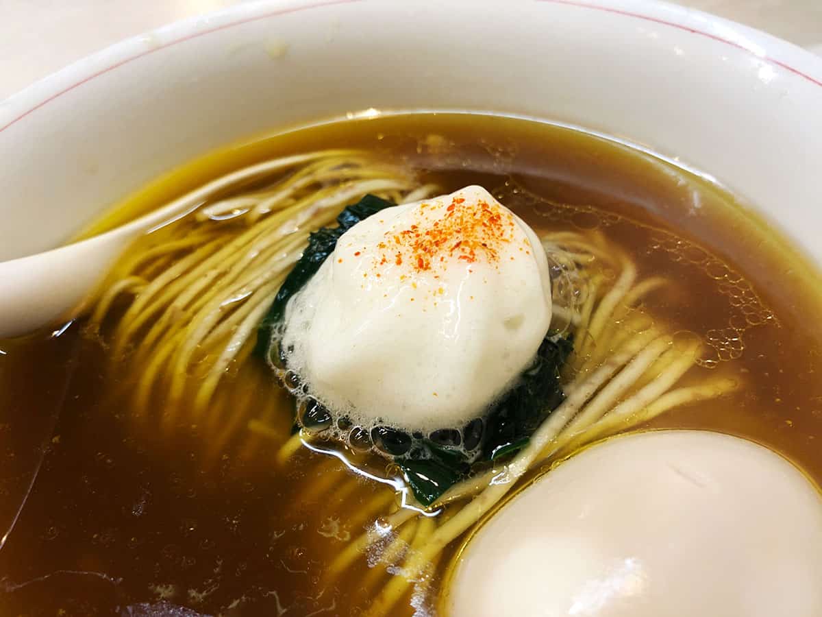 煮干しとカツオのエスプーマ|東京 小石川 本枯中華そば 魚雷