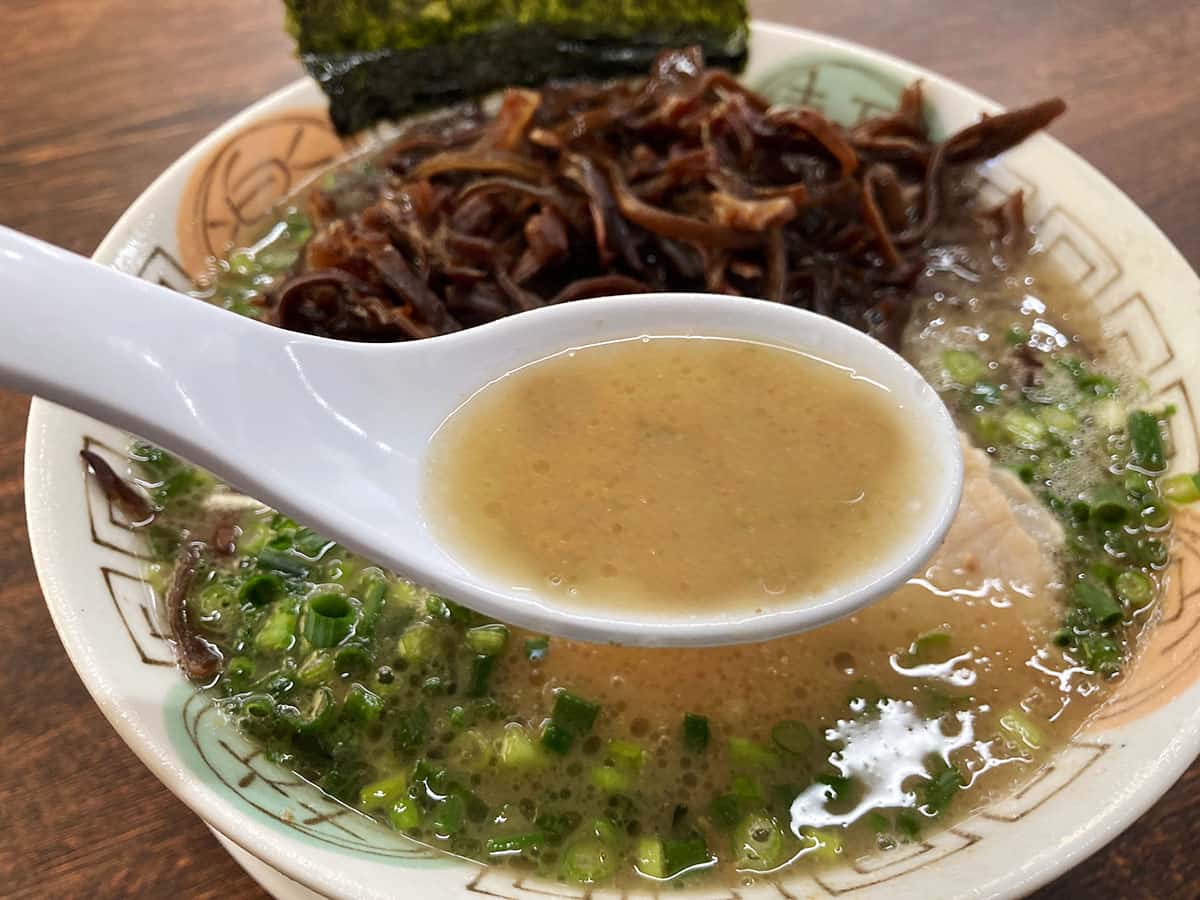 スープ|埼玉 伊奈 博多長浜らーめん 楓神