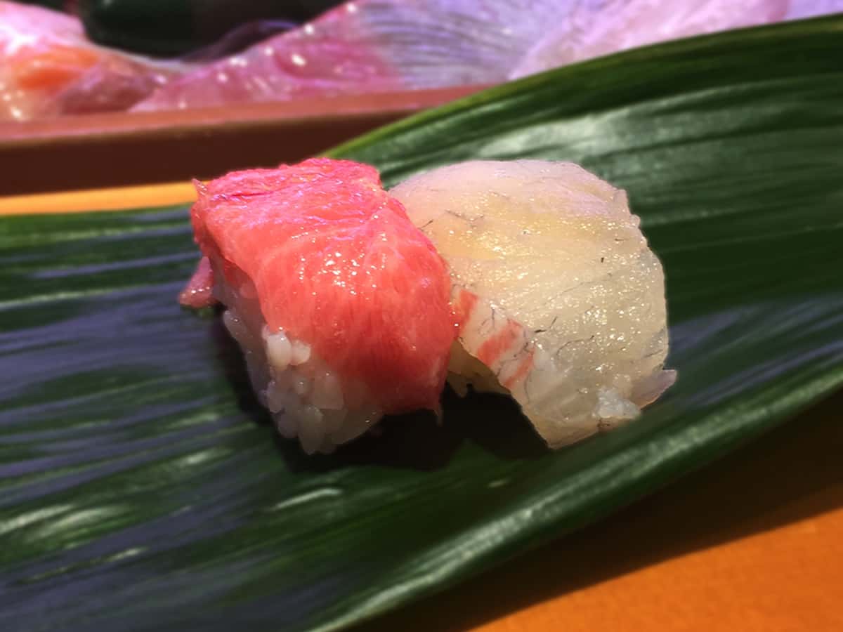 福岡 天神 ひょうたん寿司|中トロと鯛