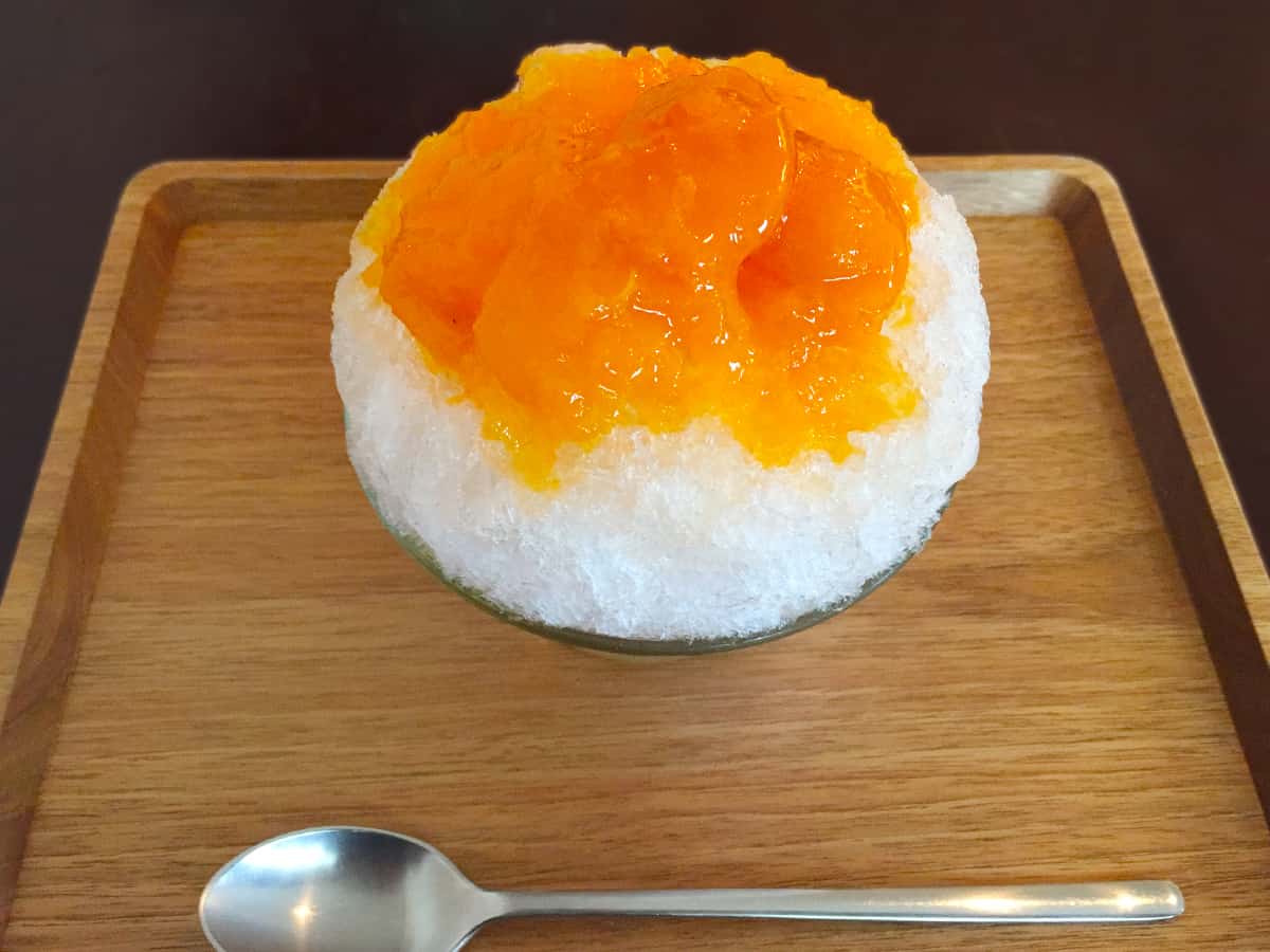 東京 国立 甘味ゆい|杏のかき氷