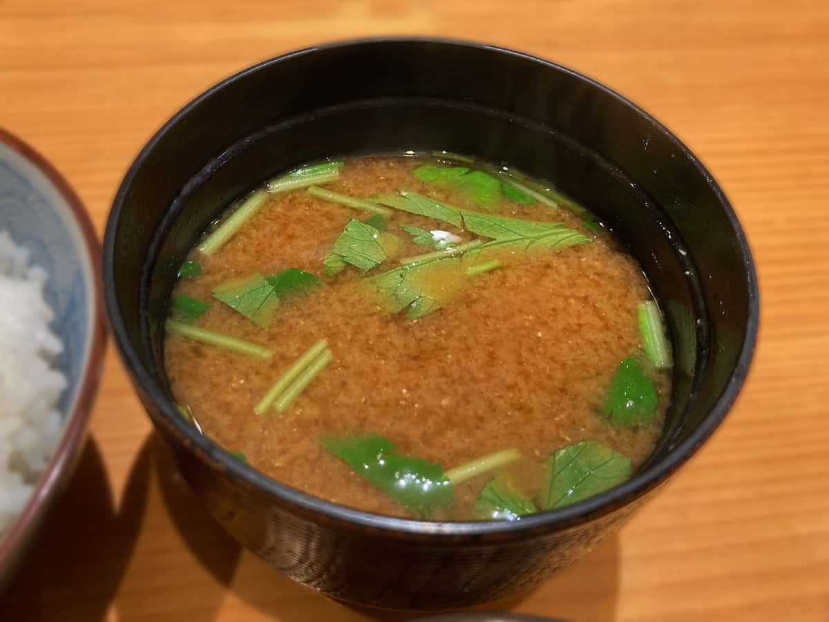 しじみの赤味噌汁|東京 御成門 之村
