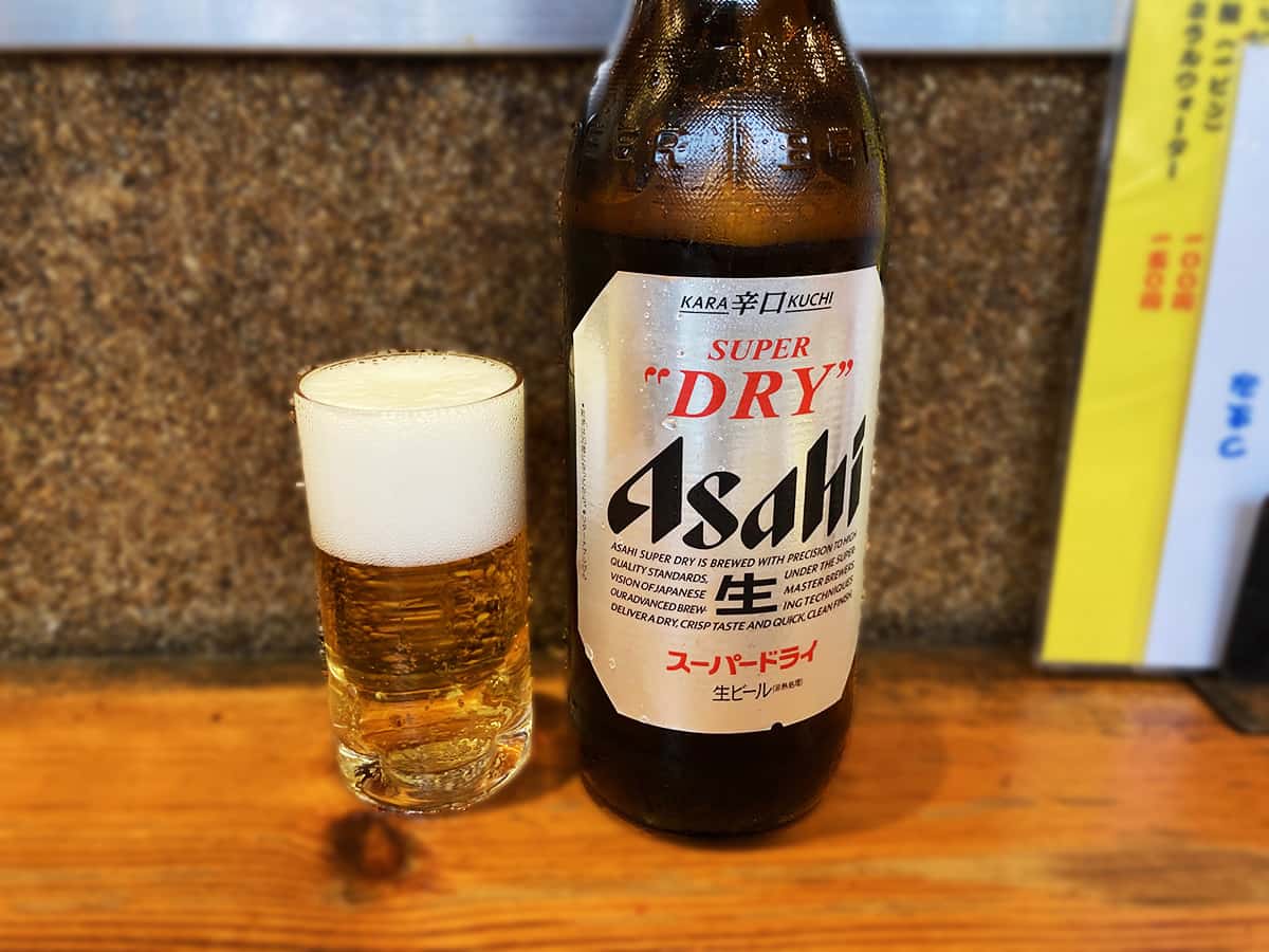 瓶ビール|東京 上野 もつ焼き 大統領 支店