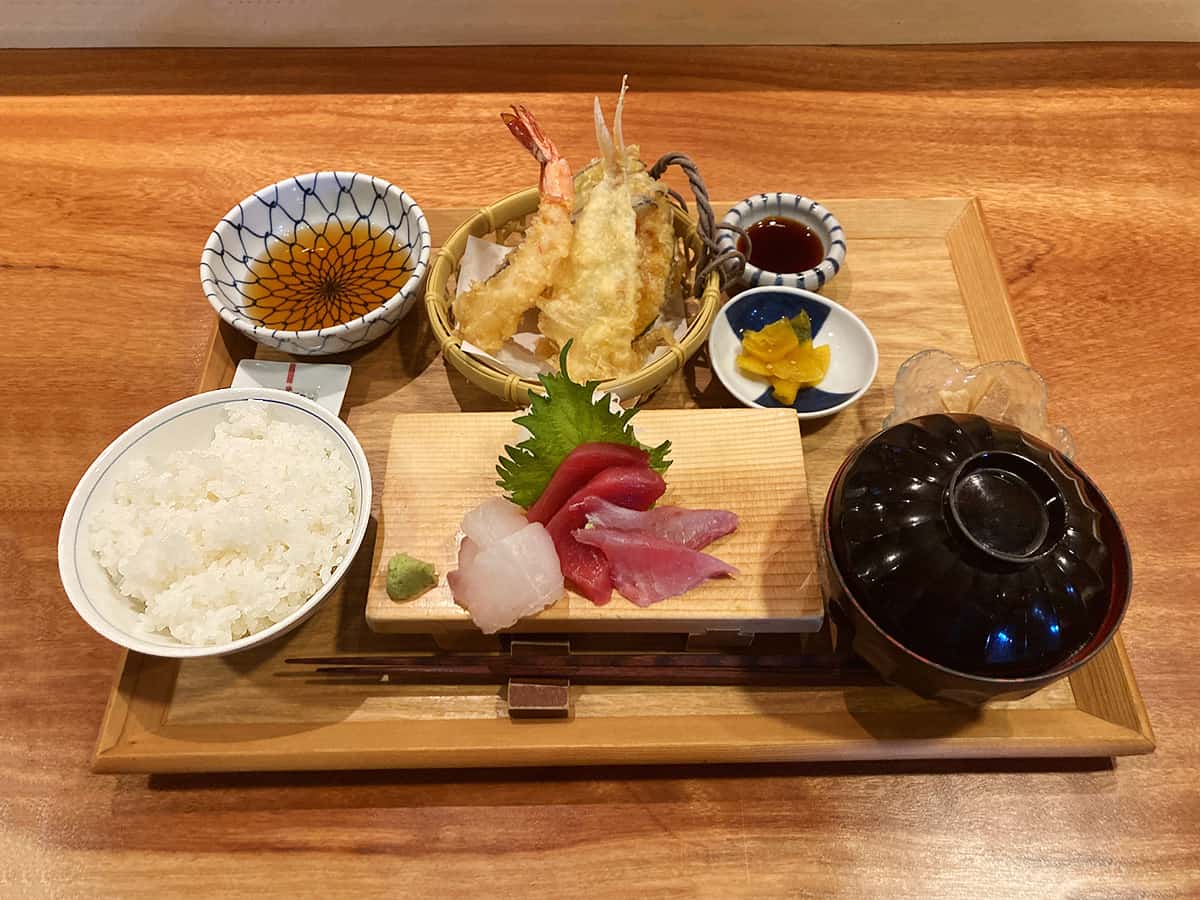 天ぷら刺身定食|大衆割烹 伍