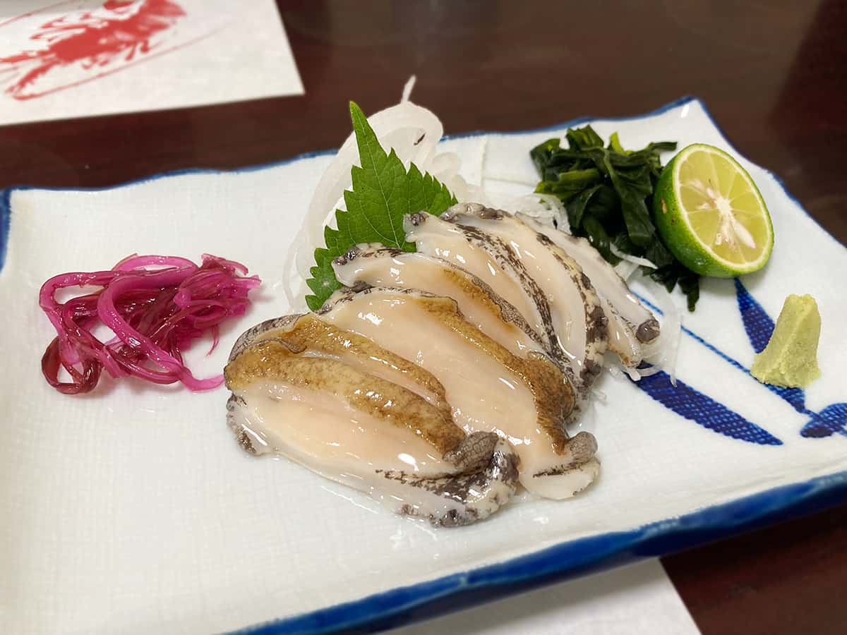鮑の刺身|徳島 徳島 海女料理 ししくい