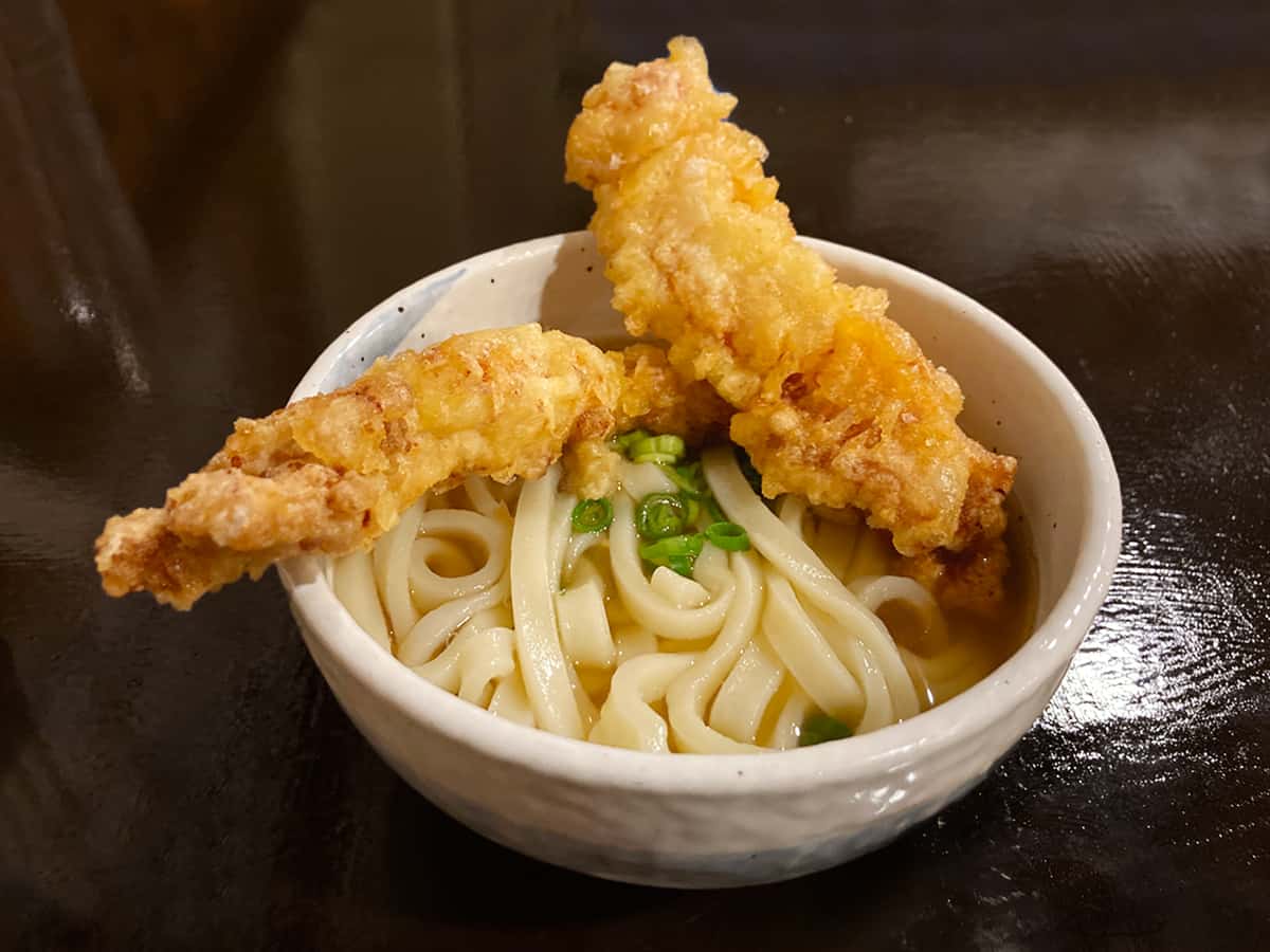 鶏天うどん｜うどん酒場つくつくぼうし