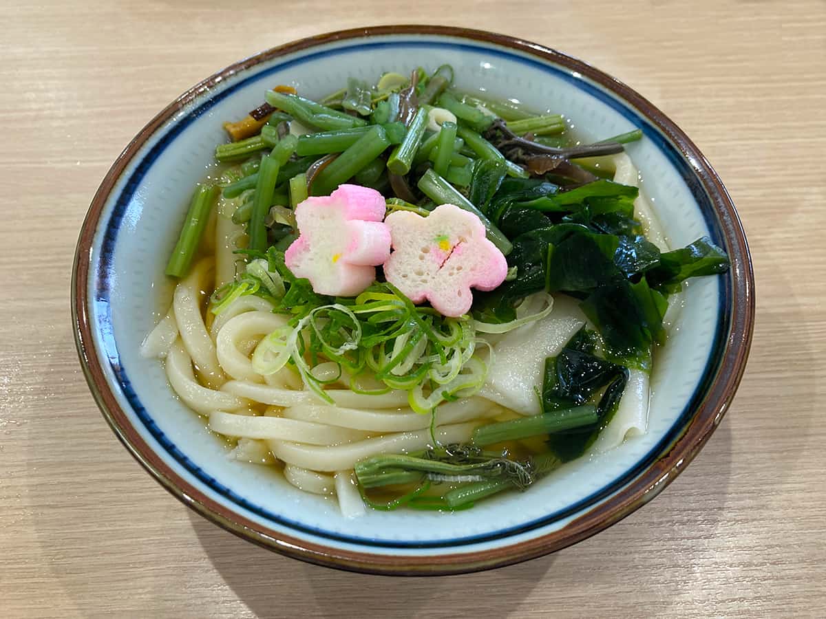 山菜うどん|追憶製麺 玉村うどん