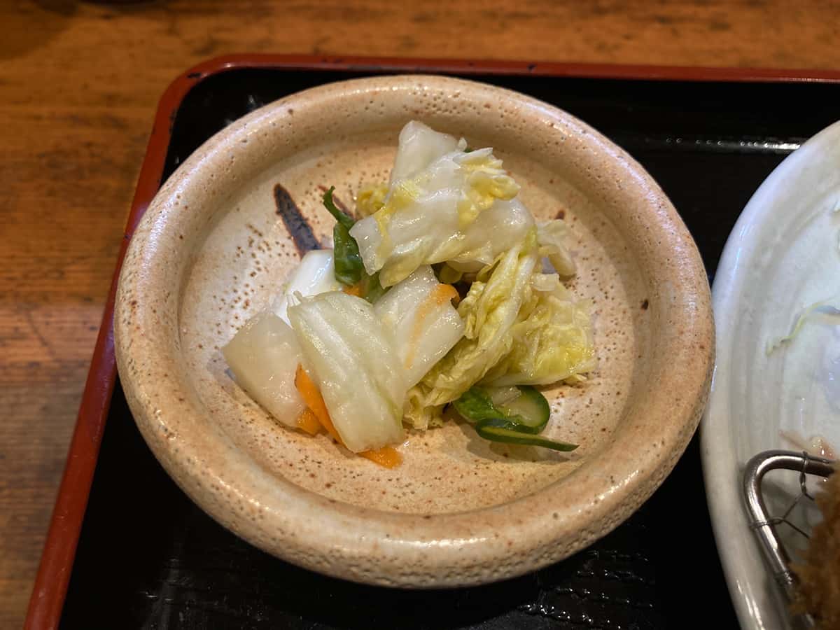 お新香|とんかつ まさむね
