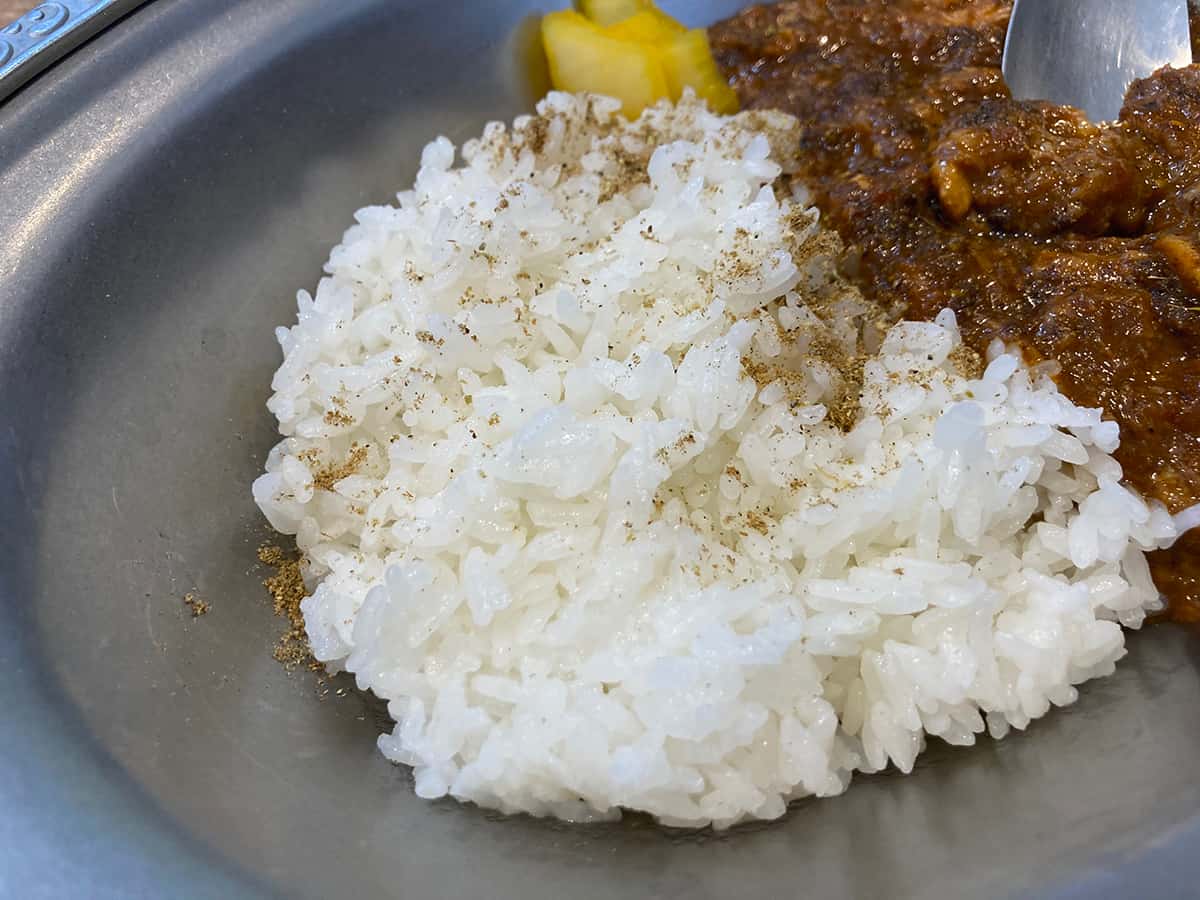 自家製ガラムマサラ入りライス|しあわせ中華そば食堂 にこり