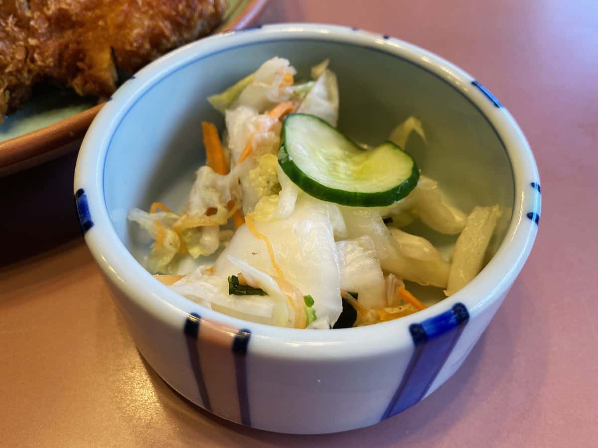 お新香|とんかつ福よし